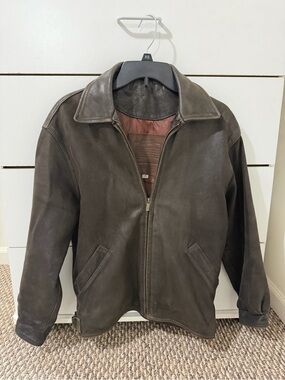 Vintage Women’s COACH Brown Leather Bomber Jacket